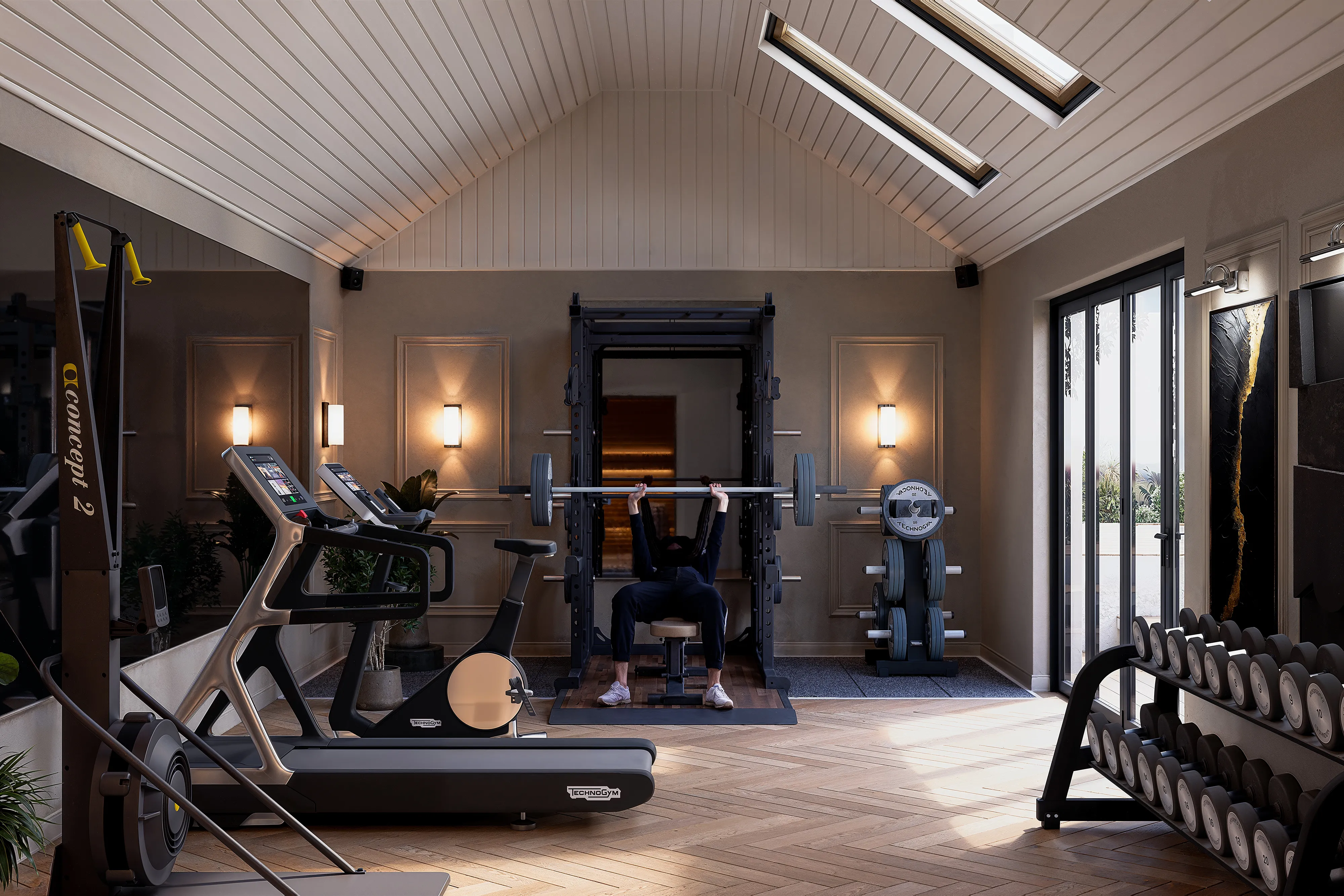 Personal Gym Interior Design — alternate view